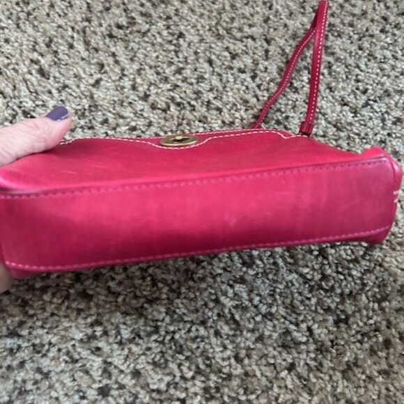 Hot Pink Coach Leather Wristlet - Picture 7 of 8